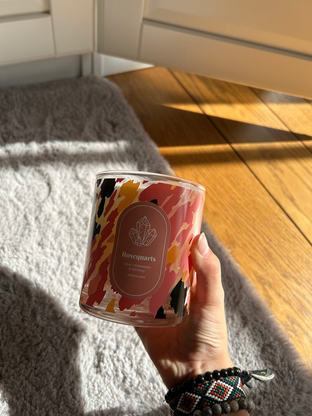 Rosequarts candle✨