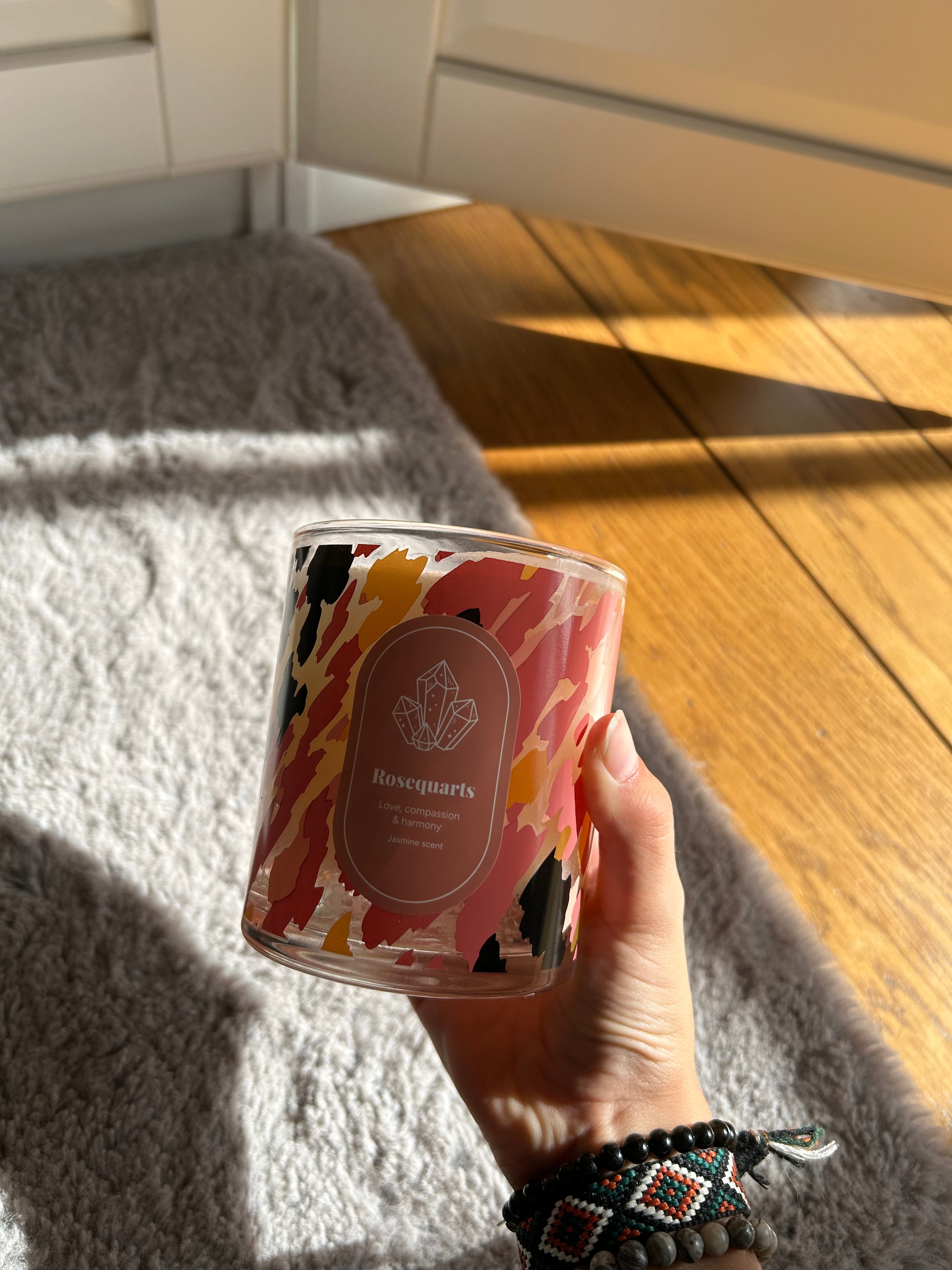 Rosequarts candle✨