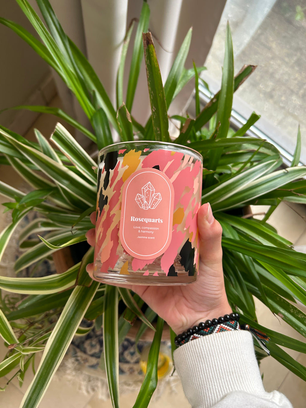 Rosequarts candle✨