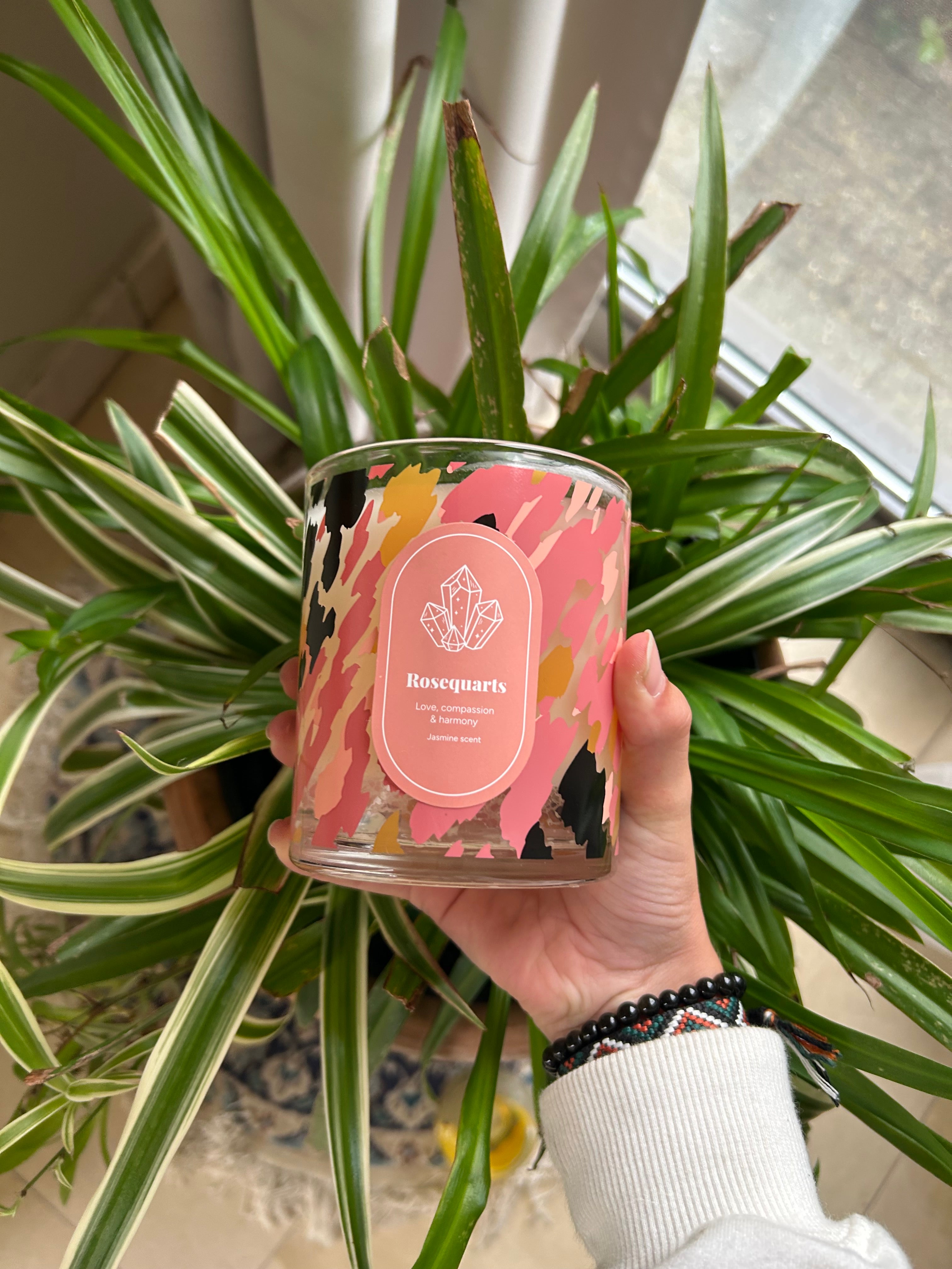 Rosequarts candle✨